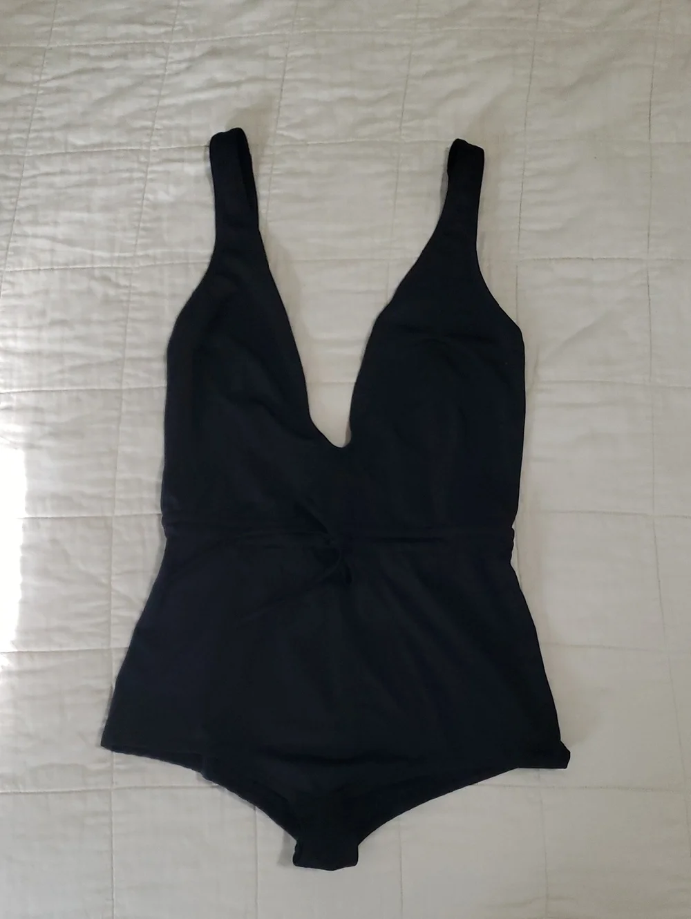 Solid & Striped Black Swimsuit One Piece Size Medium